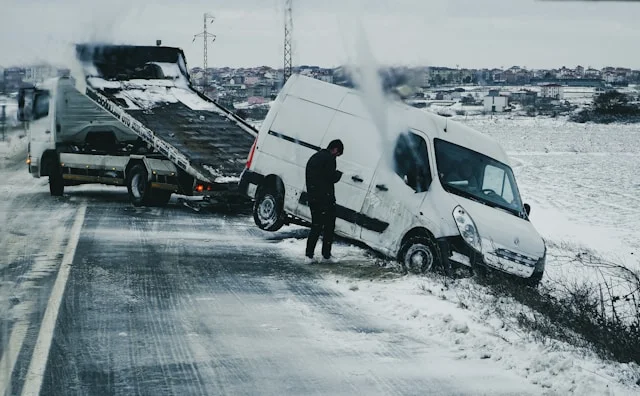 Truck in snow